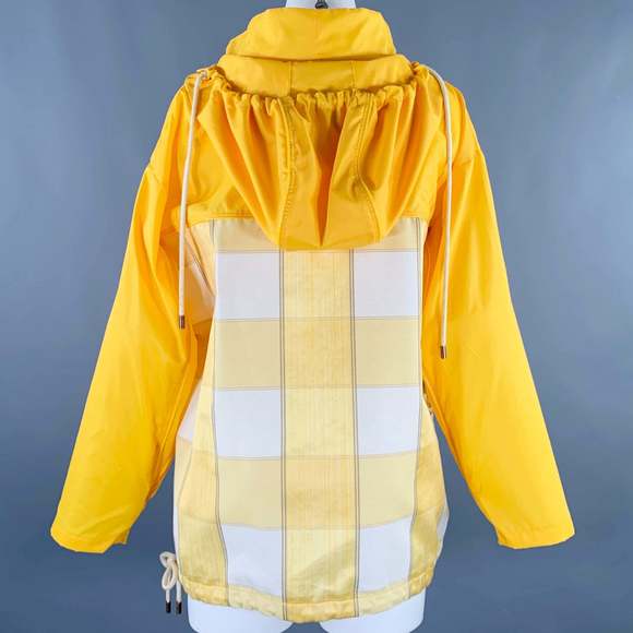 F.WORDS Yellow White Mixed Patterns Windbreaker Jacket - Picture 3 of 6
